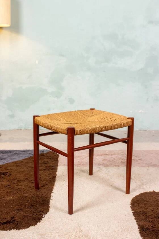 Vintage Teak Stool Chair Soborg Niels Möller Danish Mid Century