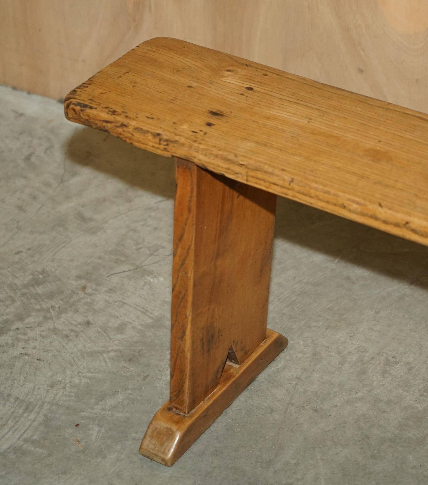 Paire de bancs victorienne en chêne