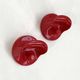 Set of 2 red "gancio 4702" coat hooks by olaf von bohr for kartell, 1970.