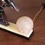 Art-deco lamp Opaline pink Large format