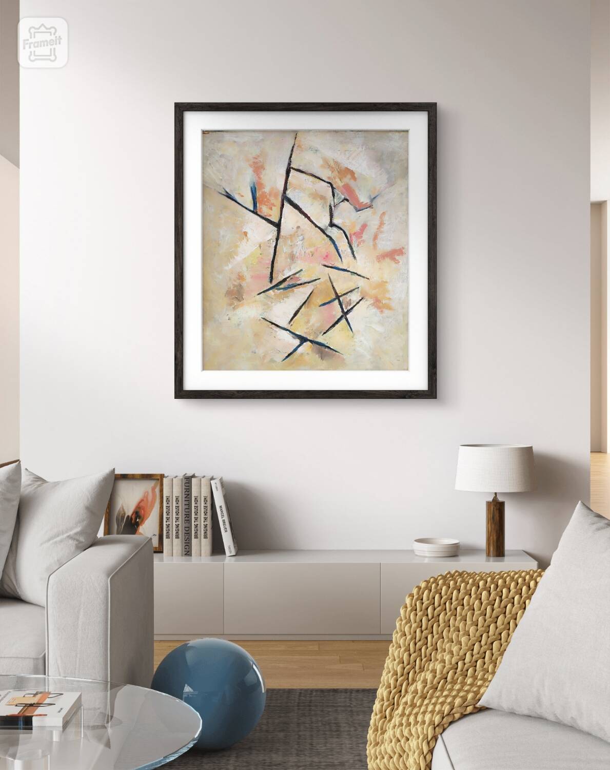 Peinture ancienne 1972 création abstraite