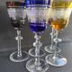 Josephinenhütte - red wine glasses (5) - Art Nouveau - Cut and engraved Crystal Roemer
