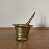 Brass mortar and pestle