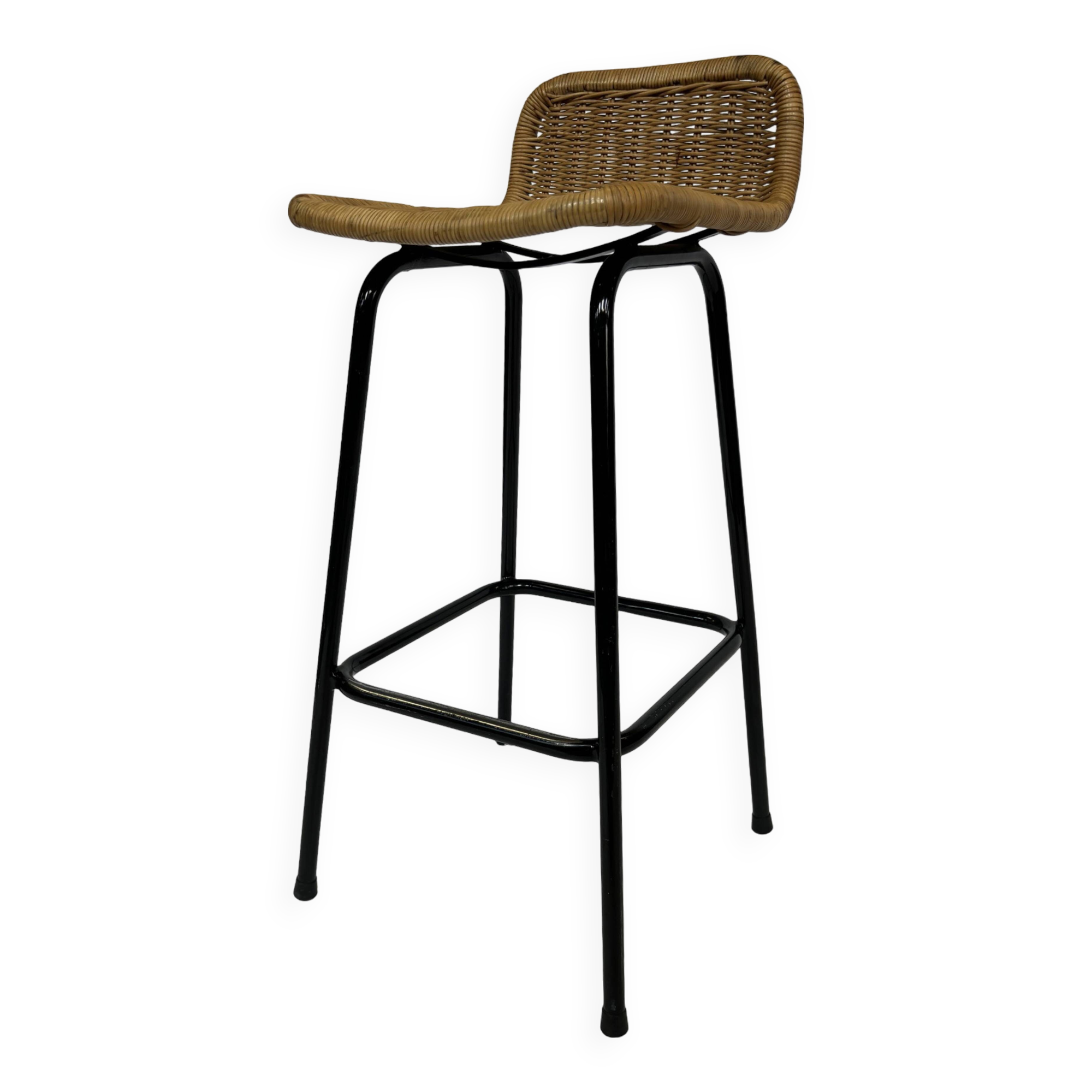 Tabouret de bar vintage Dirk van Sliedregt Rohe Noordwolde 1960 Pays-Bas