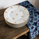 Six Limoges porcelain dessert plates