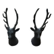 Pair of vintage deer head andirons