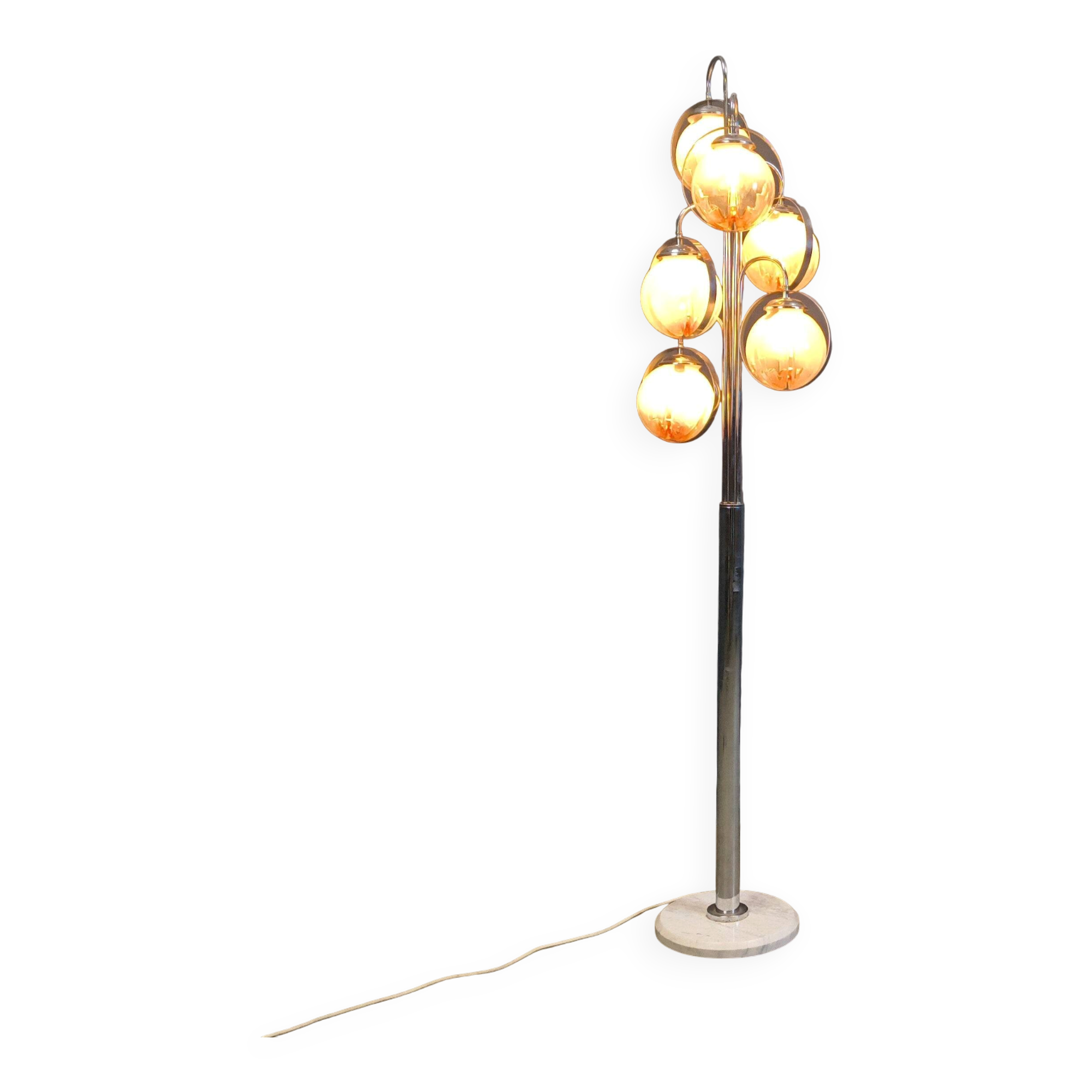 Vintage Murano glass floor lamp by Mazzega, 1970s
