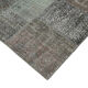 Hand-knotted oriental vintage 199 cm x 301 cm grey patchwork carpet