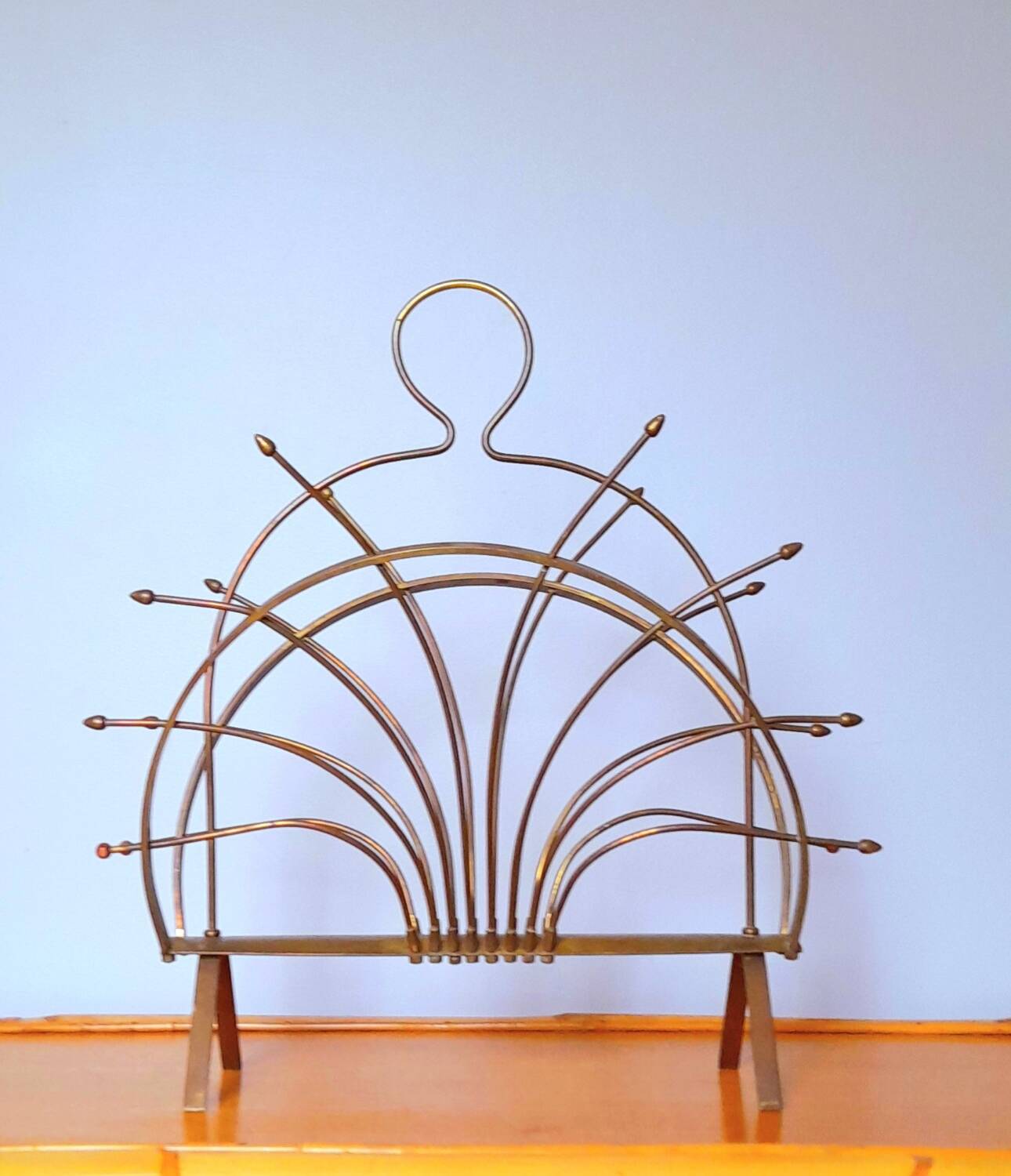 Brass magazine rack 60s