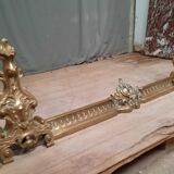 Gilt bronze hearth bar