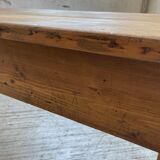 Farmhouse table pine multi-drawers