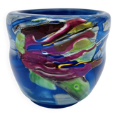 Vase Art Glass Signed Patrick Lepage 2002 - Blown Glass Fuming Oxides