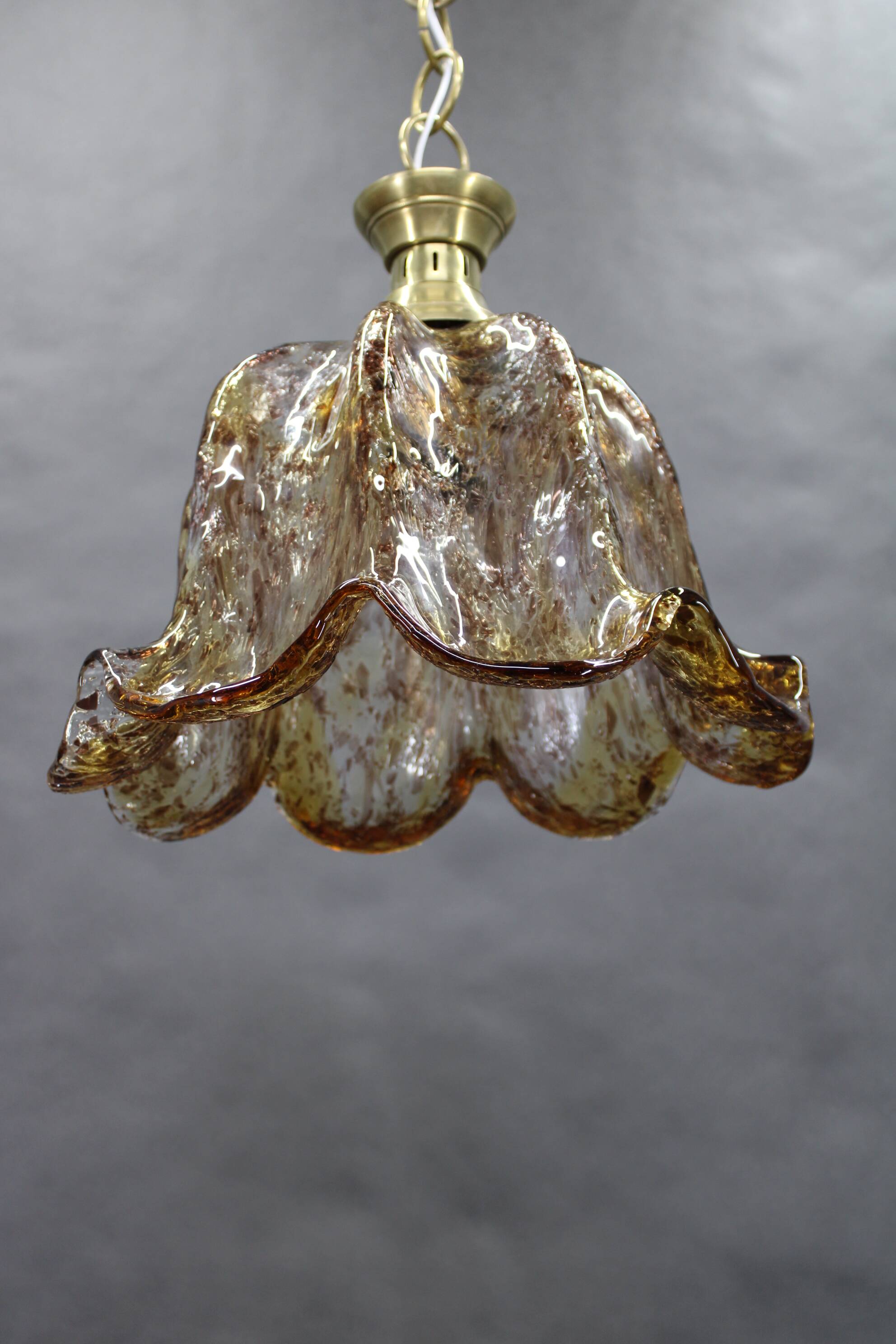 1980s Large Murano Glass Pendant Light, Italy