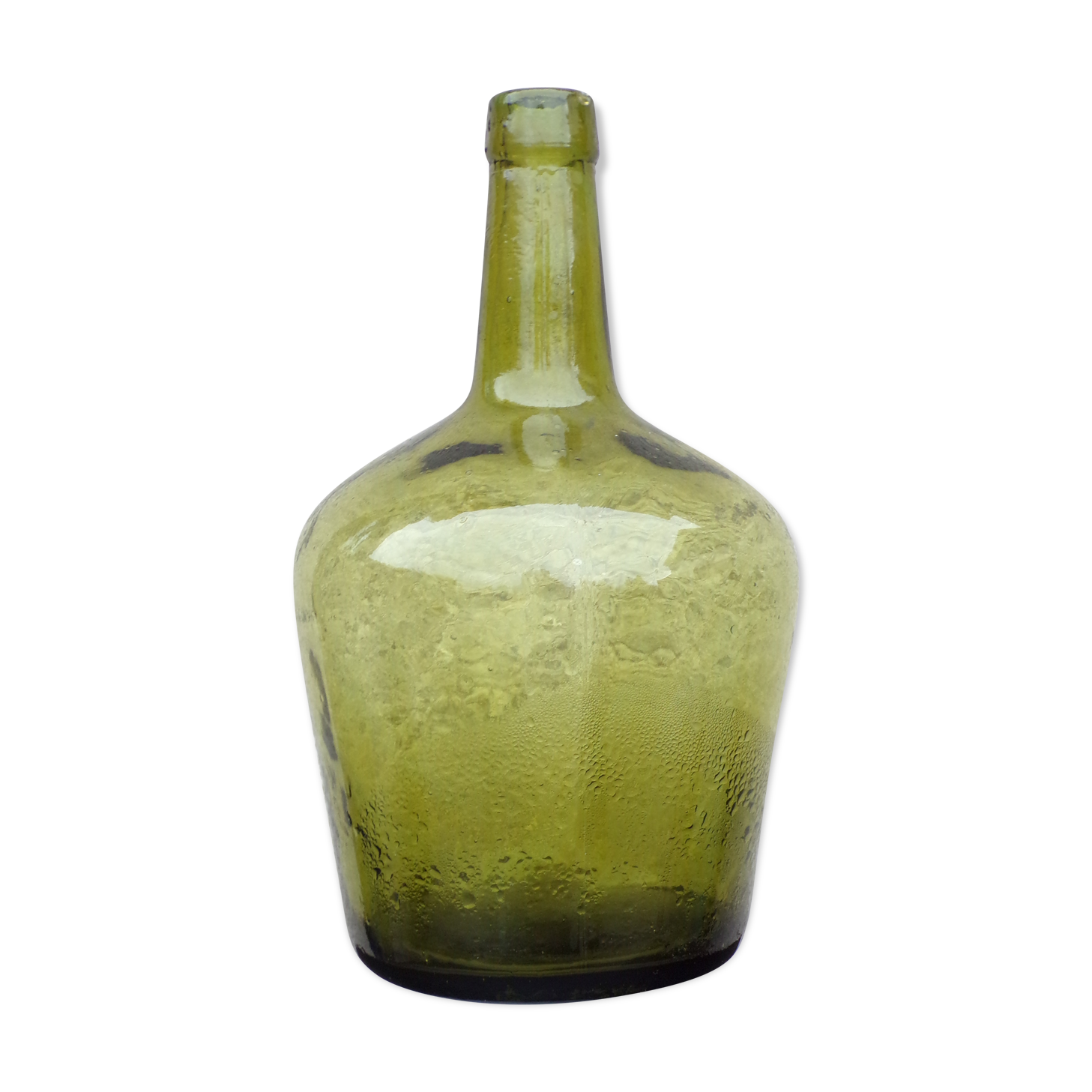Demijohn green 2 liters glass