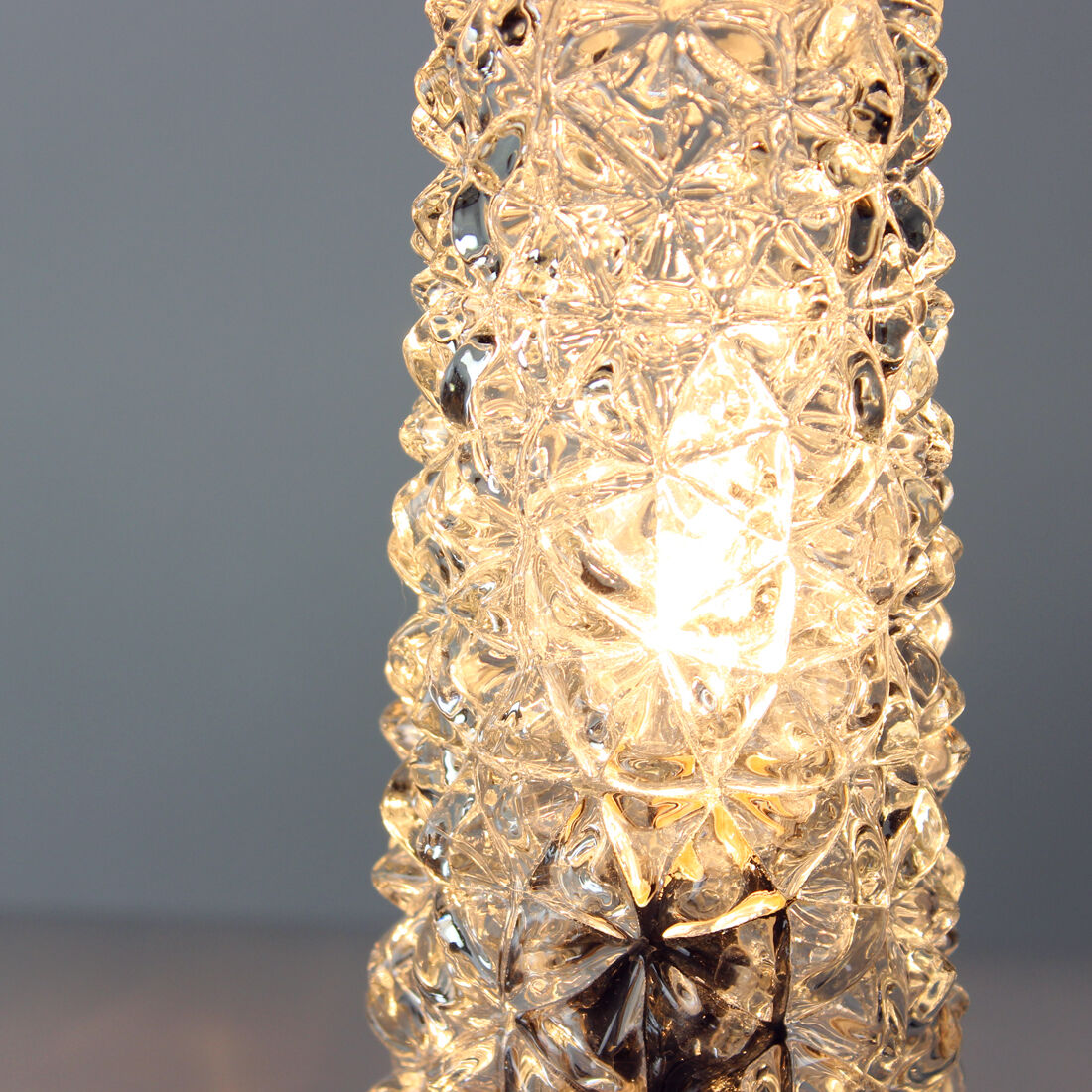 Lampe de table en céramique et verre, Tchécoslovaquie 1960