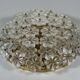 1960s/70s Ceiling Lamp Ernst Palme made of brass and glass, Germany