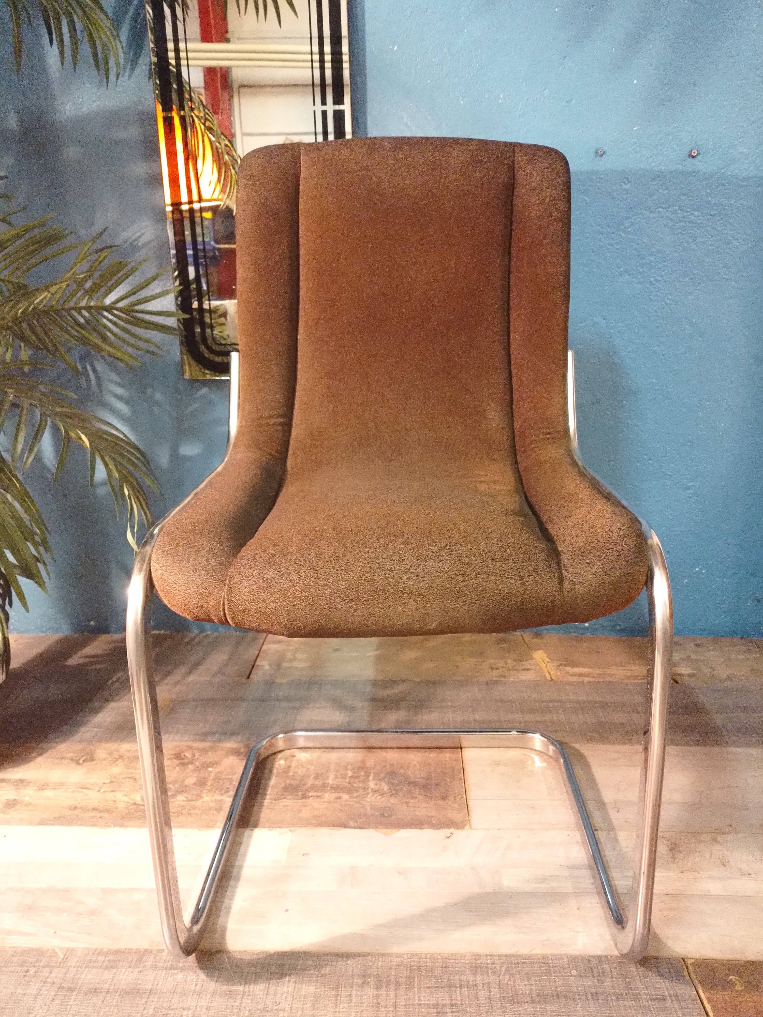 Italian coffee table + 6 chairs 1970s