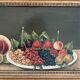 Old oil painting still life Flemish fruits