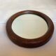 Mini oval wooden mirror