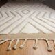 Superb handcrafted Berber rug made of natural wool, a unique piece