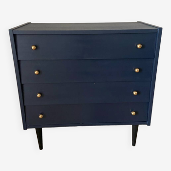 Vintage dark blue chest of drawers