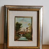 Oil on wood frame