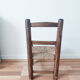 Vintage children's chair in wood and straw, made in France