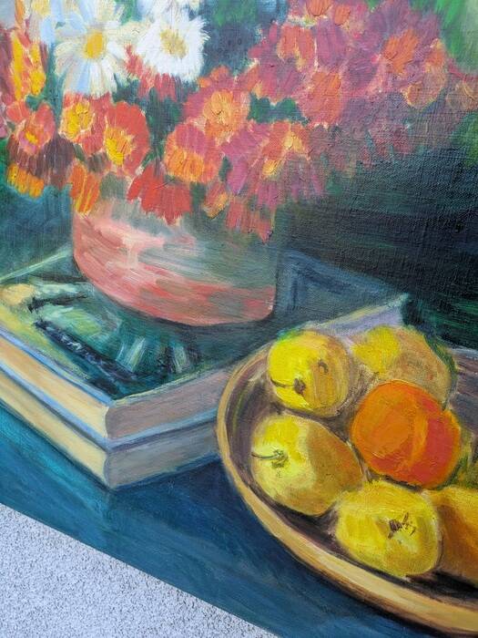 Oil on canvas, still life
