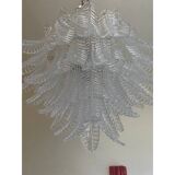 Murano Glass Chandelier With Clear Palm Italian Handmade Kromo