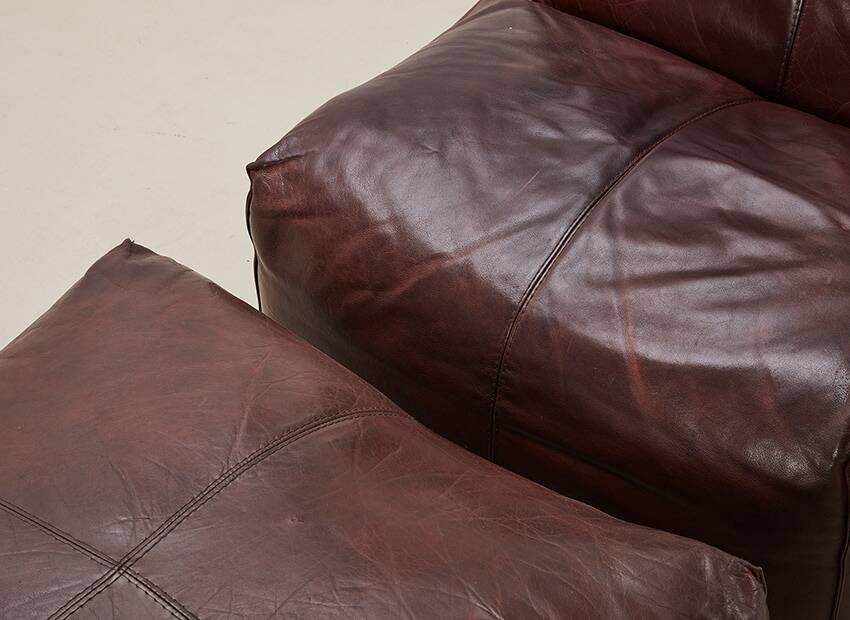 Early Bambole Lounge Chair + Ottoman by Mario Bellini for C&B Italia 1972