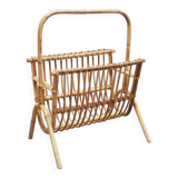 Vintage Rattan Magazine Rack