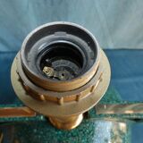 Lamp ball in ceramic green gold style art deco french work circa 1980