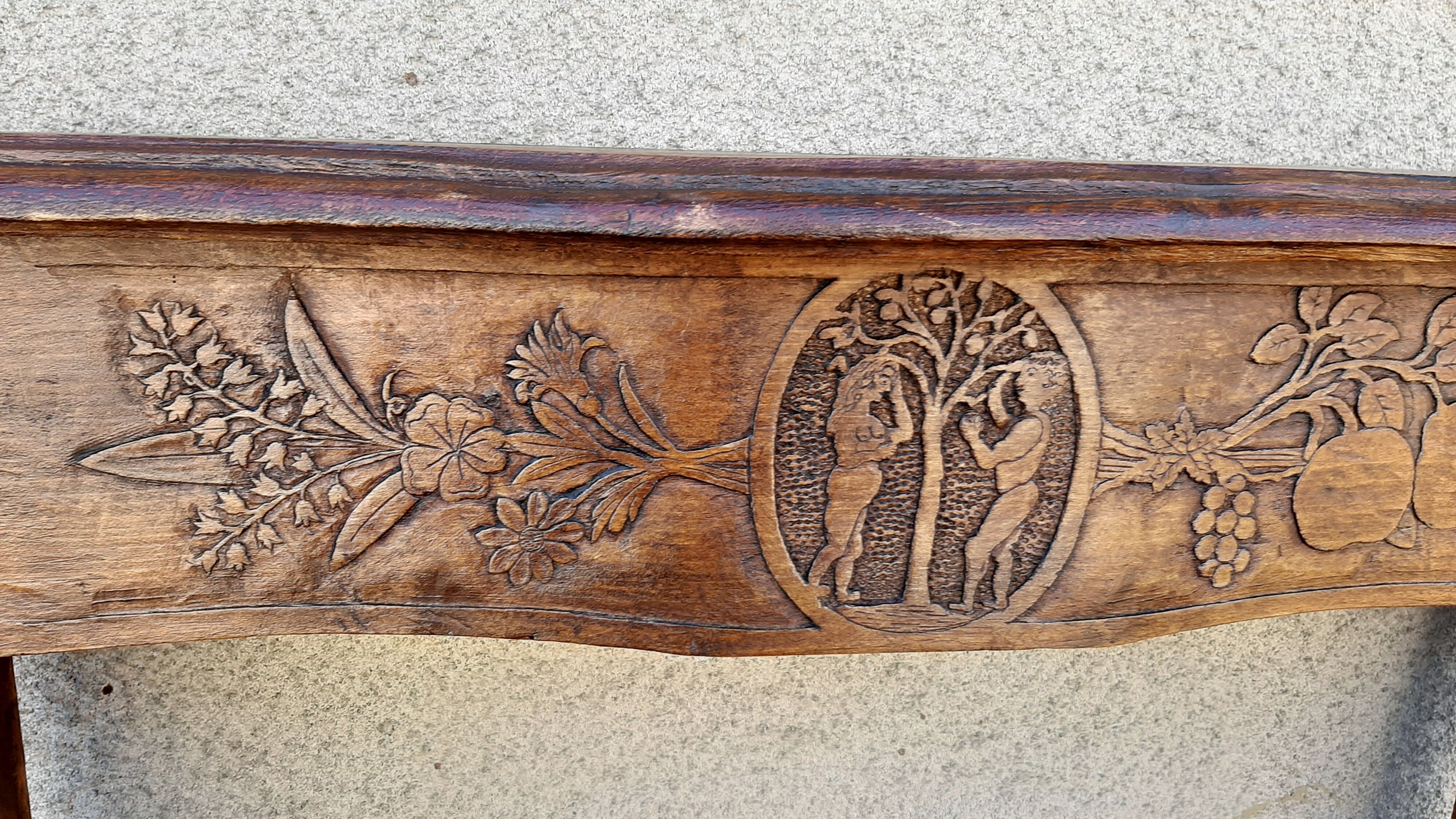 carved wooden fireplace mantle