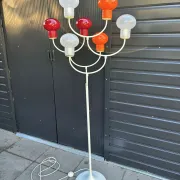 Eva Renée Nele floor lamp for Temde, seven glass bulb shades, 1960s