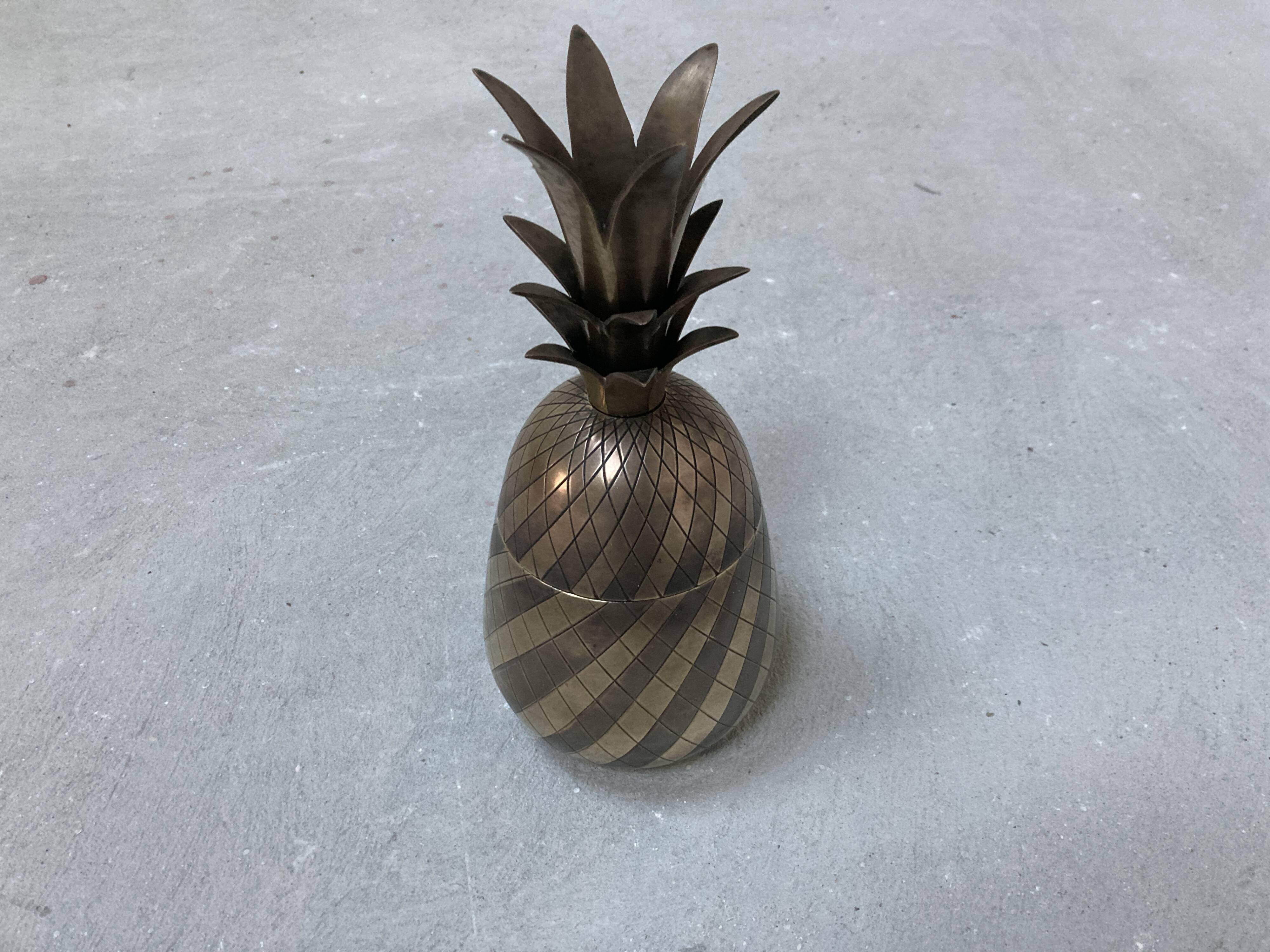 pineapple brass Hollywood regency