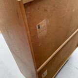 Armoire U-450 en placage de chêne, variante jaune et blanc, Jiří Jiroutek pour Inte