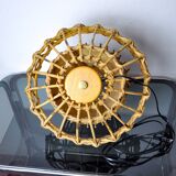 Lampe de table en rotin, art populaire, France, 1960