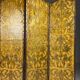 Paravent jaune et doré du 19ème siècle