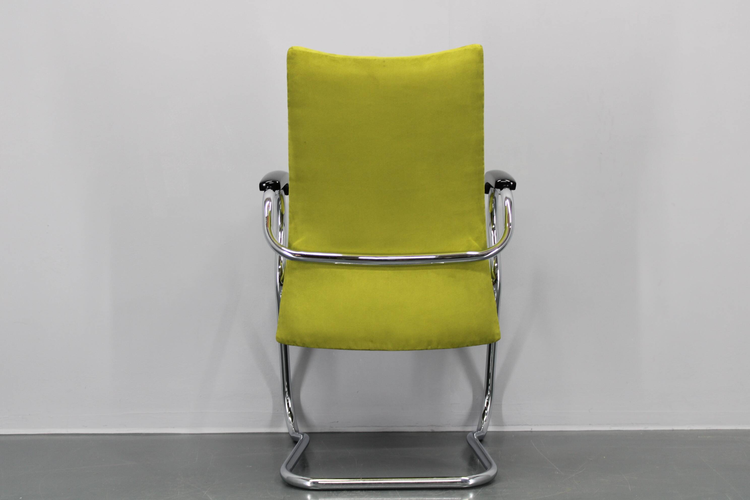 1970s German Tubular Armchair or Desk Chair, Restored