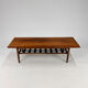 Table basse en palissandre et cuir du milieu du siècle par Topform, années 1960