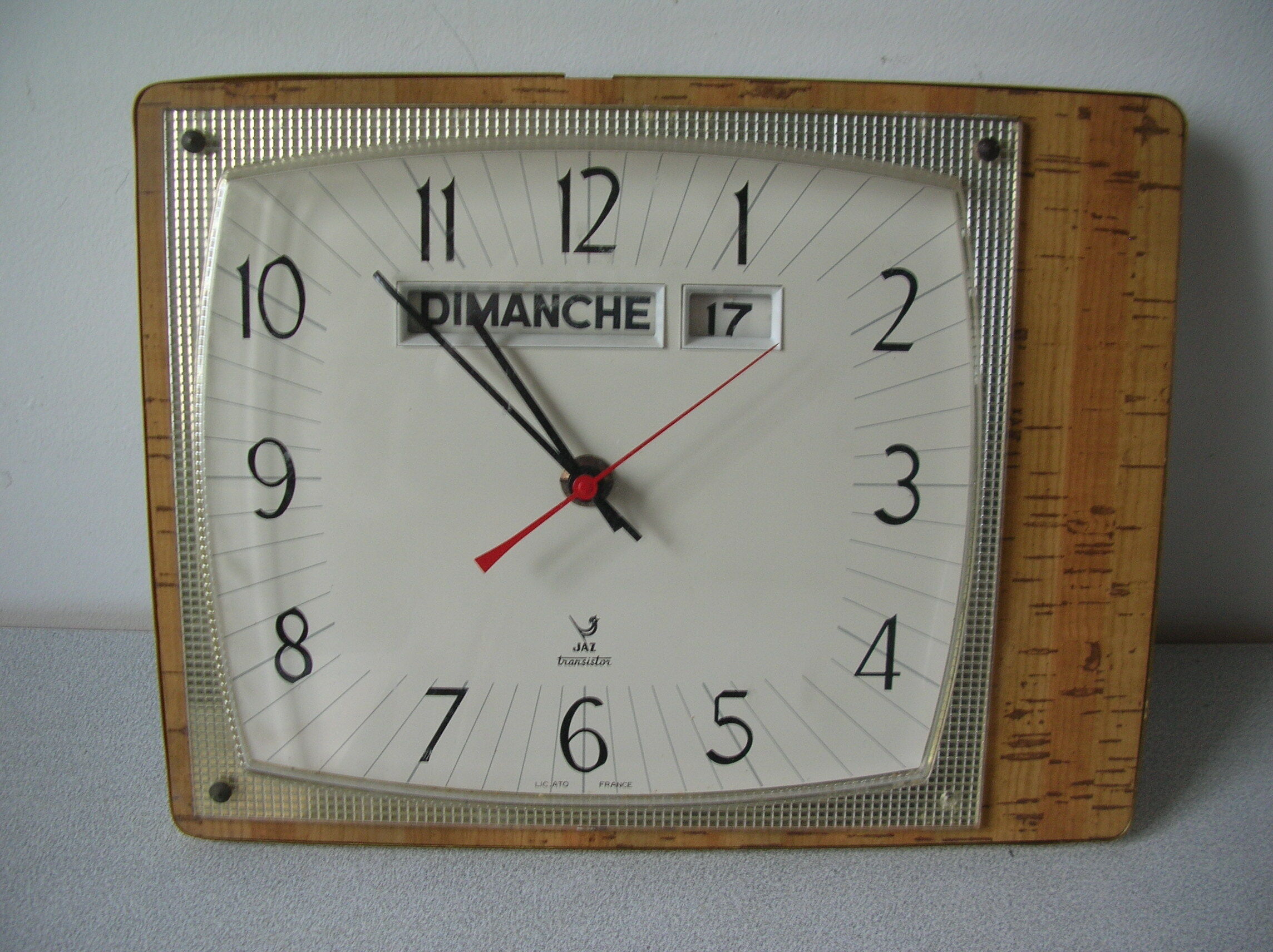 Old wall clock PENDULUM JAZ Transistor Lic Ato retro vintage deco