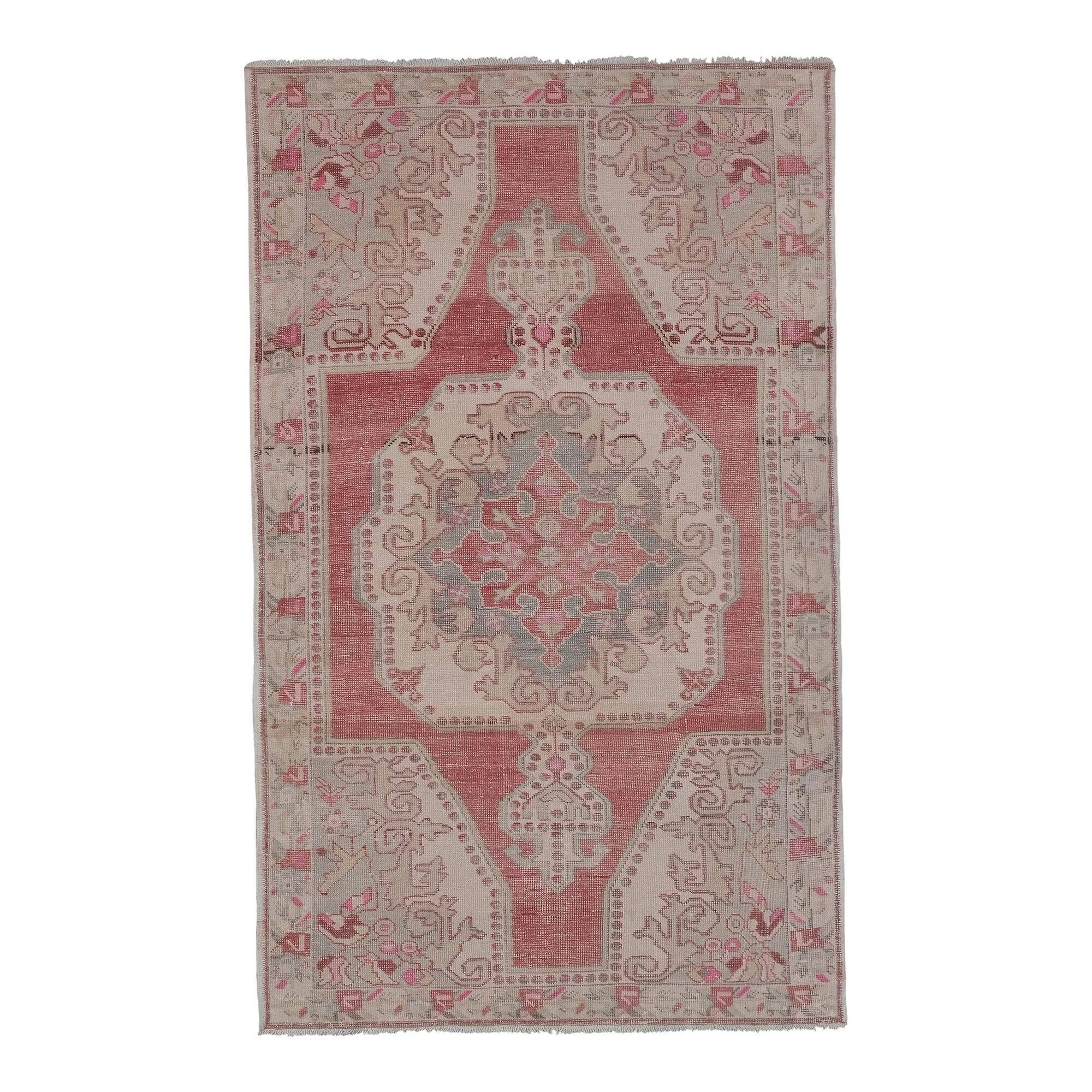 Vintage Turkish hallway rug 149x222 cm