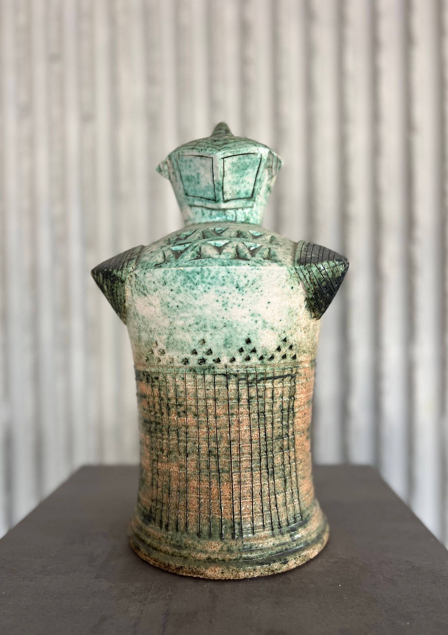 XXL (40-80cm) ceramic chess set by Maria Kenarova