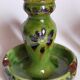 Duo of vintage potter's ceramic candle holders Regional Folk Art