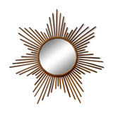 Vintage rattan sun mirror