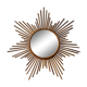 Vintage rattan sun mirror