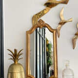 Old rectangular gilded mirror 43 x 21 cm