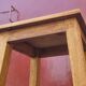 High wooden stool, workshop, vintage, 1950s