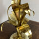 Lampe en laiton, métal et nacre
