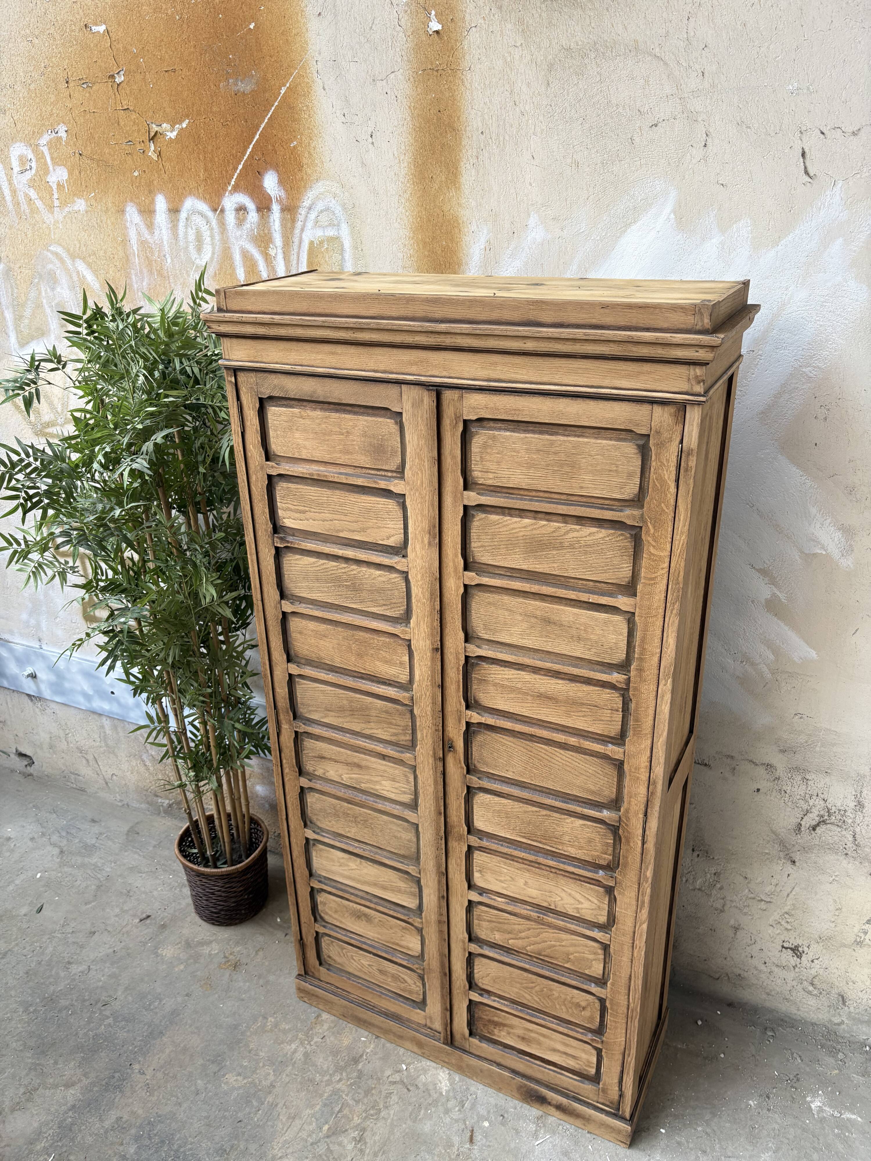Antique oak storage cabinet – chic country style
